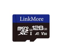 LinkMore Tarjeta micro SDXC de 128 GB, compatible con A1, UHS-I, U3, V30, clase 10, velocidad de lectura de hasta 95 MB/s, velocidad de escritura de hasta 60 MB/s, adaptador SD incluido