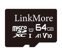 LinkMore Tarjeta Micro SDXC de 64 GB, Compatible con A1, UHS-I, U3, V10, Clase 10, Velocidad de Lectura de hasta 90 MB/s, Velocidad de Escritura de hasta 35 MB/s, Adaptador SD Incluido