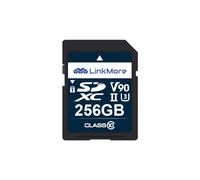 LinkMore Tarjeta SD de 256 GB, XV29 SDXC, Tarjeta SD UHS-II, U3, V90, cámara de Memoria para vídeo 8K, 4K, hasta 250 MB/s de Lectura y 220 MB/s de Escritura