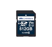 LinkMore Tarjeta SD de 512 GB, XV29 SDXC, Tarjeta SD UHS-II, U3, V90, cámara de Memoria para vídeo 8K, 4K, hasta 250 MB/s de Lectura y 220 MB/s de Escritura