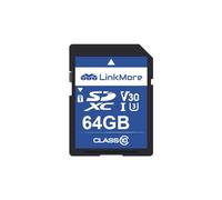 LinkMore - Tarjeta SD de 64 GB, tarjeta SDXC XV13, UHS-I, U3, V30, Clase 10, tarjeta de memoria de cámara, velocidad de lectura de hasta 90 MB/s, escritura hasta 50 MB/s tarjeta de memoria SD
