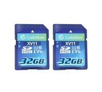 LinkMore XV11 32GB (Pack de 2) Tarjeta SDHC compatible con cámara, PC, UHS-I, U1, V10, Clase 10, Velocidad de lectura de hasta 96 MB/s, Velocidad de escritura de hasta 25 MB/s
