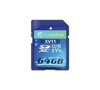 LinkMore XV11 64GB Tarjeta SD, Tarjeta de Memoria Compatible con cámara, PC, SD Card UHS-I, U1, V10, Clase 10, Velocidad de Lectura de hasta 98 MB/s, Velocidad de Escritura hasta 30 MB/s