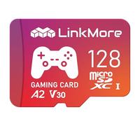 LinkMore XV23 Pro 128GB Micro SDXC Tarjeta de Juego, A2, UHS-I, U3, V30, Clase 10, Velocidad de Lectura de hasta 160 MB/s, Velocidad de Escritura de hasta 100 MB/s, Adaptador SD Incluido