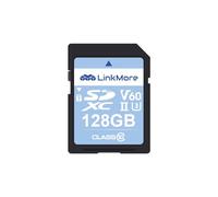 LinkMore XV26 SDXC UHS-II 128 GB, C10, U3, V60, para cámara Digital, dron de vídeo 4K/8K, hasta 250 MB/s de Lectura, 100 MB/s de Escritura.