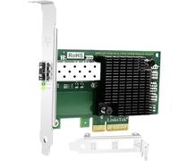 LinksTek X520-DA1 - Adaptador Ethernet de puertos de fibra SFP+ de 10 GbE para servidores, NAS y PC de escritorio. Tarjeta NIC de fibra PCIE X4 a SFP+ de 10 GbE para juegos, Intel 82599EN 10Gbps