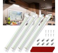 Linkstyle 4Pcs Barra LED 12V Interior, 108 Leds 6W con Interruptor, LED Iluminación Interior del Coche Caravana Camper Furgoneta Remolque Barco Camión