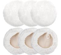 Linkstyle 6 Piezas 180mm Kit Pulir Faros Coche Almohadillas de Pulido de Lana de Pulir Manualidades, Almohadillas Pulidoras para Automóviles, Muebles, Vidrio