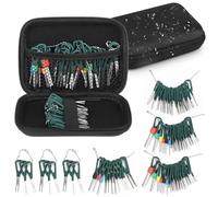 Linkstyle 76 Piezas Kit de Herramientas extracción terminales para automóvil, Conector de Cable eléctrico Extractor de Pines con Estuche Protector para la mayoría de terminales de Conector
