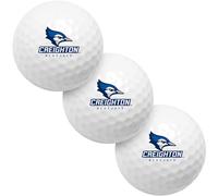 LinksWalker Creighton University Bluejays - Juego de 3 pelotas de golf, tamaño reglamentario, 2 piezas, logotipo del equipo