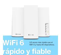 Linksys Blue Label Sistema Mesh WiFi 6, 1 Nodo AX4200 Tribanda y 2 Nodos AX5400, Routers Mesh Gaming, más de 80 Dispositivos, hasta 760 m², Cobertura y Controles Parentales con la App Linksys