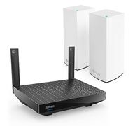 Linksys Blue Label Sistema Mesh WiFi 6, 1 Router AX5400 y 2 Nodos AX5400, Sistema Mesh Gaming, más de 60 Dispositivos, hasta 750 m², Cobertura y Controles Parentales con la App Linksys