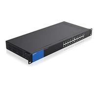 Linksys LGS124-UK - Conmutador de red Gigabit no administrado de 24 puertos - Hub de conmutador Ethernet para hogar y oficina con carcasa de metal - Divisor Ethernet de montaje en pared o escritorio, Plug and Play