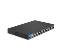 Linksys LGS352C-EU switch de red administrado Gigabit de 48 puertos con 4 ranuras SFP+ 10G de subida, concentrador/divisor Ethernet inteligente con carcasa metálica y montaje de sobremesa/pared