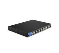 Linksys LGS352MPC-EU switch PoE+ de red Gigabit de 48 puertos a 740 W con 4 ranuras SFP+ 10G de subida, conmutador Ethernet administrado inteligente con carcasa metálica y montaje de sobremesa/pared