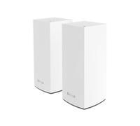 Linksys Velop MX8400 sistema WiFi 6 mesh tribanda (AX4200), router WLAN, repetidor, extensor con hasta 525 m² de cobertura, 3,5 veces más veloz , más de 80 dispositivos, paquete de 2, blanco