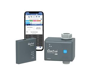 LinkTap G1S Temporizador de Riego Automatico y Gateway - Programador Inteligente controlado por La Nube con App, Acceso Remoto, Mayor Alcance Que WiFi, Batería de 2 Años de Duración, IP66 Resistente