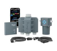 LinkTap Q1 Programador de Riego 4 Salidas y Gateway, 4 Caudalímetros, IP66 | Temporizador 4 Zonas Independientes, Riego Clima/Volumen/Tiempo, Detección Fallos y Fugas, Alimentación Flex, Anti-Helada