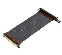 LINKUP - [20cm Nuevo PCIe 3.0 16x Tarjeta de Extensión de Cable Elevador Flexible Vertical Adaptador Especial Súper Blindado Riser Card Alta Velocidad┃Conector de ángulo Izquierdo