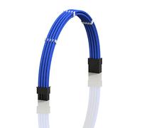 LINKUP - AVA 50 cm 8 rocas (6+2) GPU PCI-E PSU - Cable de extensión para PC mod personalizado con mangas trenzadas con peinePack único, 500 mm - Azul