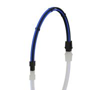LINKUP - AVA 50cm 4 Pines CPU ATX Placa Base PSU Fuente de Alimentación Cable de Extensión de PC Personalizado con Mangas Trenzadas con Peines┃Un Solo Paquete┃500mm - Azul Negro
