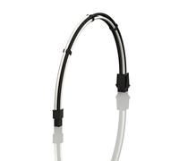 LINKUP - AVA 50cm 4 Pines CPU ATX Placa Base PSU Fuente de Alimentación Cable de Extensión de PC Personalizado con Mangas Trenzadas con Peines┃Un Solo Paquete┃500mm - Blanco Negro