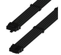 LINKUP - AVA 600W PCIE 5.0 12VHPWR (16 pines/12+4) 16AWG Cable de fuente de alimentación de alta corriente con funda - 70cm - (Negro) Compatible con todas las GPU RTX5000 y RTX4000 y RTX3000 FE