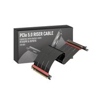 LINKUP - AVA5 Armour Cable elevador PCIe 5.0 | Listo para RTX5090 RX9070 GPU | x16 128GB/s Velocidad | Compatible con PCIE 4.0 y WRX80/WRX90E | Ángulo Izquierdo Negro 30cm (Longitud total 34cm)