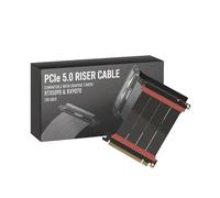 LINKUP - AVA5 Cable elevador PCIe 5.0 | Listo para RTX5090 RX9070 GPU | x16 128GB/s Velocidad | Compatible con PCIE 4.0 y WRX80/WRX90E | Ángulo Liano Negro 10cm (Longitud total 14cm)