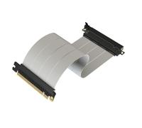 LINKUP - AVA5 Cable elevador PCIe 5.0 | Listo para RTX5090 RX9070 GPU | x16 128GB/s Velocidad | Compatible con PCIE 4.0 y WRX80/WRX90E | Ángulo Liano Blanco 25cm (Longitud total 29cm)