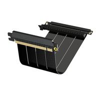 LINKUP - AVA5 Cable elevador PCIe 5.0 | Listo para RTX5090 RX9070 GPU | x16 128GB/s Velocidad | Compatible con PCIE 4.0 | Diseñado para SSUPD | Dobles Inversos Negro 14cm (Longitud total 16cm)