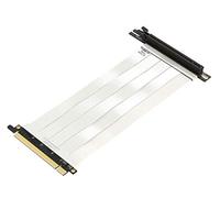 LINKUP - Cable Montante Ultra PCIe 4.0 X16 Montaje Vertical Gaming PCI Express Gen4┃Enchufe Universal 90 Degree (10cm) Compatible con 3.0 Gen3┃Blanco