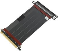 LINKUP - Cable Montante Ultra PCIe 4.0 X16 [RTX4090 RX6950XT x570 Z690 Probado] Conector Blindado Gaming PCI Express Gen4 Reverse PCIE con Enchufe 270 Grados(23cm)Compatible con NZXT H1 sin Tornillo