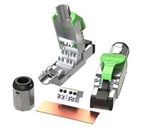 LINKUP - Conectores RJ45 Cat6A (2 unidades) Blindado Metal Die-Cast Field Termination Plug | 10G Easy Internet Tool Free Plugs | Para Cat6A up to 22AWG Solid Bulk S/FTP Ethernet Cable [Verde]