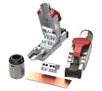 LINKUP - RJ45 Connectors Cat6A (6 Pack) Shielded Metal Die-Cast Field Modular Termination Plug | 10G Easy Internet Tool Free Plugs | For Cat6A up to 22AWG Solid Bulk S/FTP Ethernet Cable [Red]