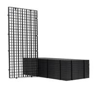 LINLAN 12 Piezas 15x30cm/5.9x11.8in Separador para Acuario, Bandeja Inferior de Filtro, Tablero de Rejilla para Filtración DIY y Protección del Fondo en Aquascaping (Negro-Sin Accesorios)