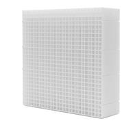 LINLAN 12 Piezas 30x30cm/11.8x11.8in Separador para Acuario, Bandeja Inferior de Filtro, Tablero de Rejilla para Filtración DIY y Protección del Fondo en Aquascaping (Blanco-Sin Accesorios)