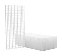 LINLAN 12Pcs 15x30cm/5.9x11.8in Separador para Acuario, Bandeja Inferior de Filtro, Tablero de Rejilla para Filtración DIY y Protección del Fondo en Aquascaping(Blanco-Sin Accesorios)