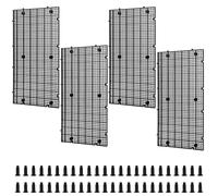 LINLAN 4Pcs Rejilla de plástico de Alta Densidad para acuarios con 24 Soportes, Divisor de peceras y Rejilla Modular para filtración DIY y protección del Fondo en aquascaping