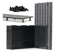 LINLAN 8Pcs Rejilla de plástico de Alta Densidad para acuarios con 48 Soportes, Divisor de peceras y Rejilla Modular para filtración DIY y protección del Fondo en aquascaping