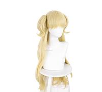 LINLINCD -2021 Anime Japonés Sombras Casa Emilyko Cosplay Peluca Amarillo Peluca Pelo Sintético Resistente al Calor+Gorro Peluca de Fiesta de Halloween