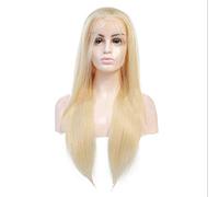 LINLINCD -360 peluca recta rubia realista del cordón peluca de cabello humano ondulado natural brasileño puro sin cola con ba