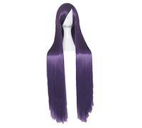 LINLINCD -39 '' 100 cm púrpura oscuro largo Yuri perig juego Anime Ddlc. Doki doki literatura club resistente al calor pelo Cosplay Wigs+peluca gorra