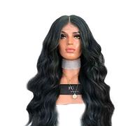 LINLINCD -66CM mujeres largo cabeza completa pelucas Natural rizado ondulado pelo Ombre raíces oscuras resistente al calor sintético peluca