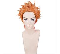 LINLINCD -Anime Coer Wig. Anime Wotakoi: el amor es difícil para Otaku Tarou Kabakura Peluca Cosplay Naranja Resistente al Calor Peluca de Pelo Sintético + Peluca Gorra
