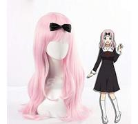 LINLINCD - Anime Coer Wig. Chika Fujiwara Pink Wig Cosplay Kaguya-Sama: Love ist War Kaguya- Sama WA Kokurasetai:Tensai- Tachi Kein Renai Zunousen Cosplay Perücke