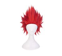 LINLINCD -Anime Coer Wig. Eijirou Kirishima Eijiro Rojo Peluca Corta Cosplay Disfraz Mi Boku No Héroe Academia Cabello Resistente al Calor Halloween Fiesta Pelucas