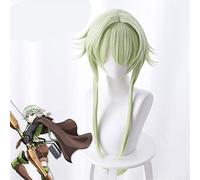 LINLINCD -Anime Coer Wig. Goblin Slayer Yousesi Yunde Cosplay peluca de 80 cm verde resistente al calor pelo sintético Perucas Cosplay pelucas