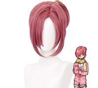 LINLINCD -Anime Coer Wig. Jibaku Shounen Atado Hanako Kun Mitsuba Cola de Caballo Peluca Corta Cosplay Disfraz Resistente al Calor Pelo Sintético Hombres Mujeres Pelucas