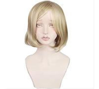 LINLINCD -Anime Coer Wig. Película Black Widow Natasha Romanoff Peluca Cosplay Peluca de pelo sintético resistente al calor dorado+ peluca gorra